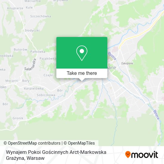 Wynajem Pokoi Gościnnych Arct-Markowska Grażyna map