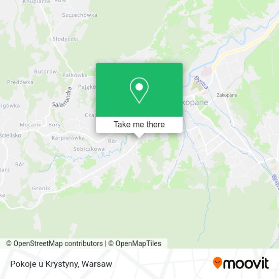 Pokoje u Krystyny map