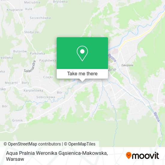 Aqua Pralnia Weronika Gąsienica-Makowska map