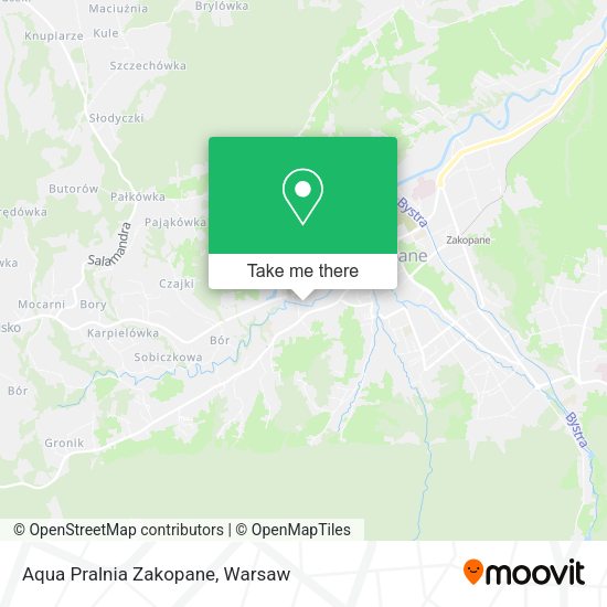 Aqua Pralnia Zakopane map