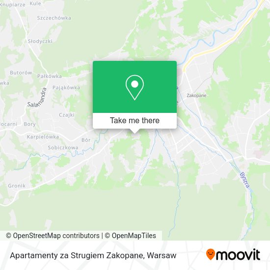 Apartamenty za Strugiem Zakopane map