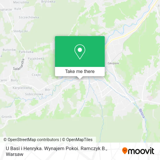 Карта U Basi i Henryka. Wynajem Pokoi. Ramczyk B.