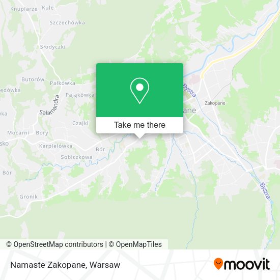 Namaste Zakopane map