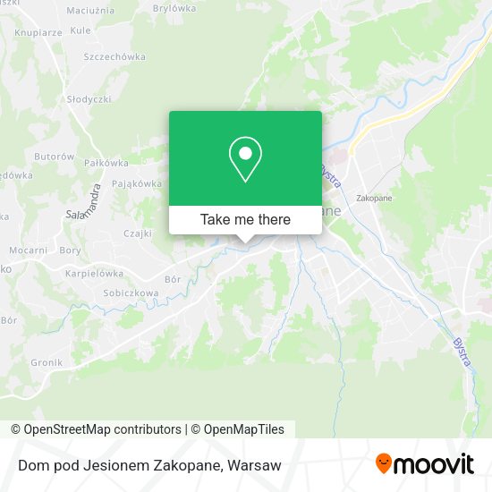 Dom pod Jesionem Zakopane map