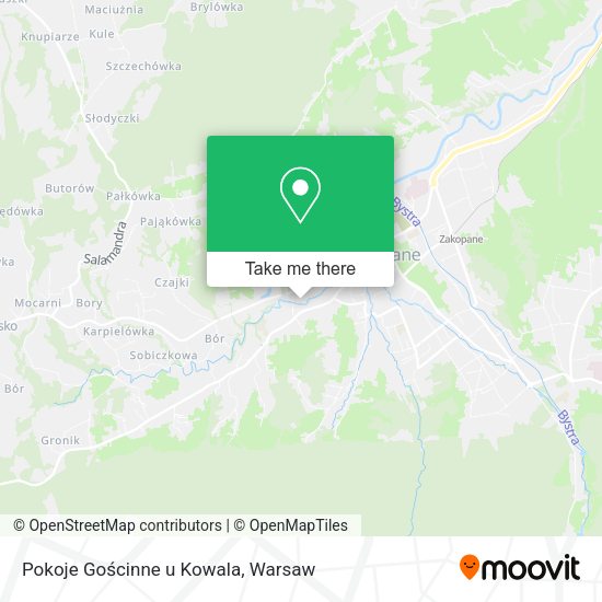 Pokoje Gościnne u Kowala map