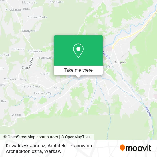 Карта Kowalczyk Janusz, Architekt. Pracownia Architektoniczna