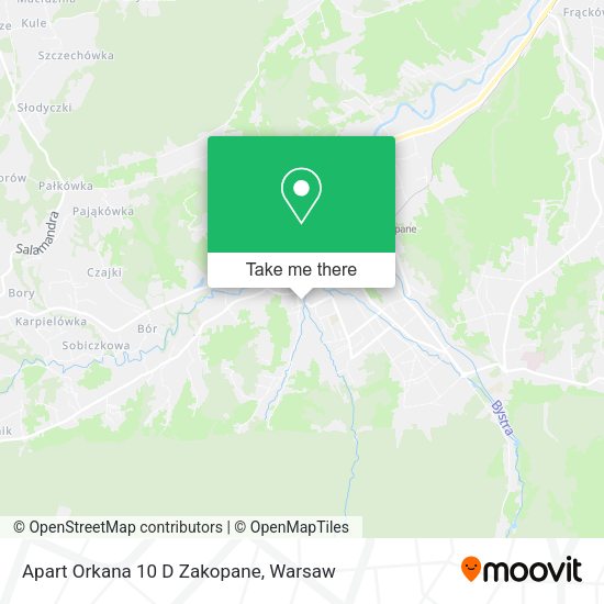 Apart Orkana 10 D Zakopane map