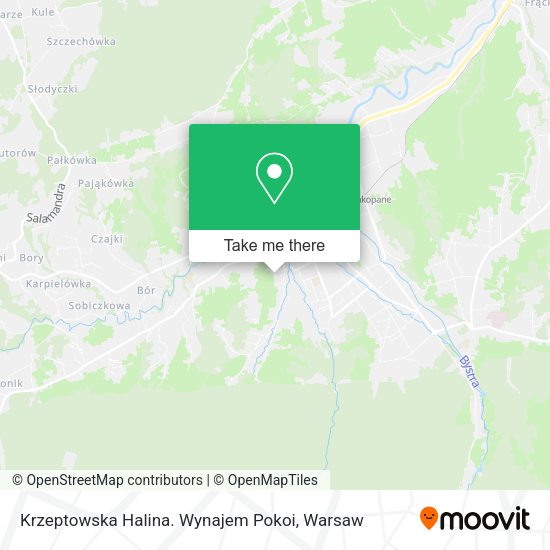 Krzeptowska Halina. Wynajem Pokoi map