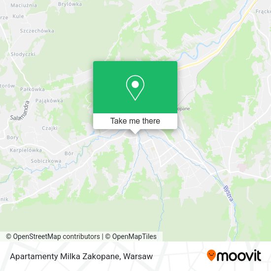 Apartamenty Milka Zakopane map