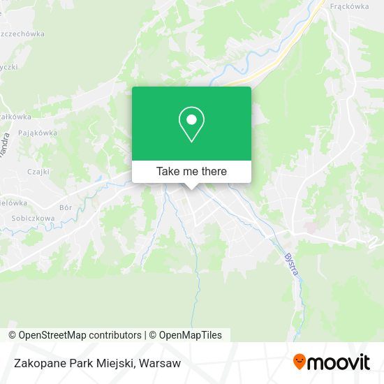 Zakopane Park Miejski map