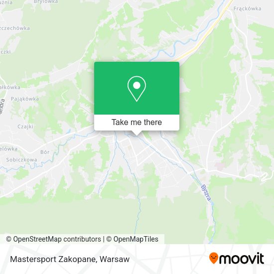 Mastersport Zakopane map