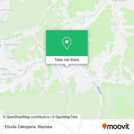 Etiuda Zakopane map