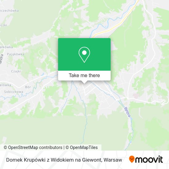 Domek Krupówki z Widokiem na Giewont map