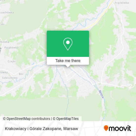 Карта Krakowiacy i Górale Zakopane