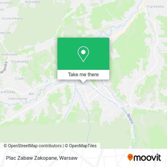 Plac Zabaw Zakopane map