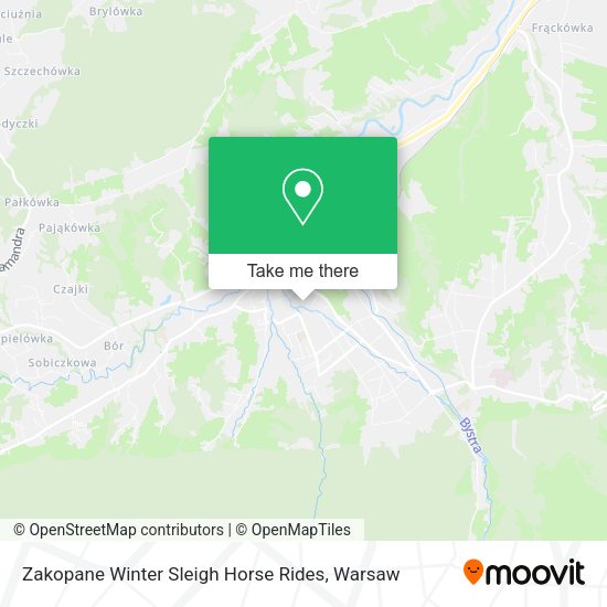 Zakopane Winter Sleigh Horse Rides map