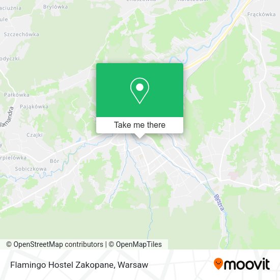 Flamingo Hostel Zakopane map