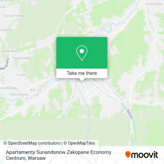 Apartamenty Sunandsnow Zakopane Economy Centrum map