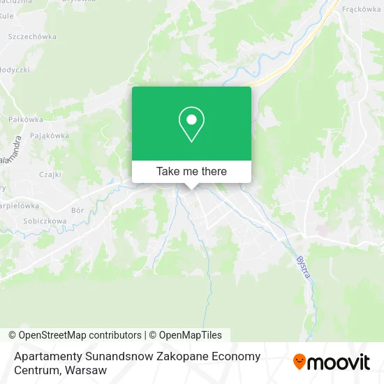 Карта Apartamenty Sunandsnow Zakopane Economy Centrum