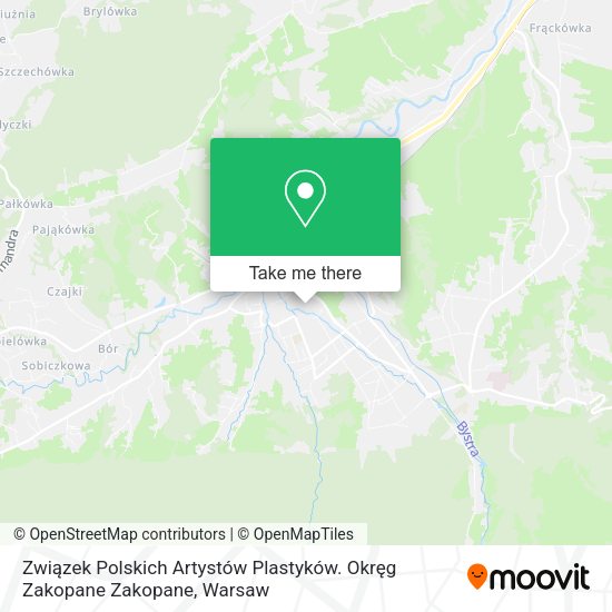 Związek Polskich Artystów Plastyków. Okręg Zakopane Zakopane map