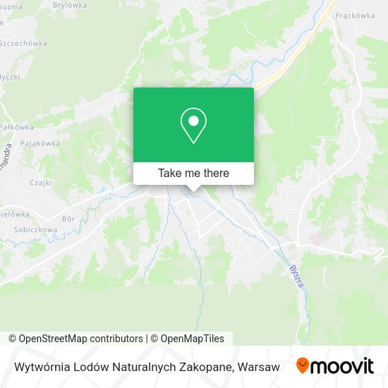 Wytwórnia Lodów Naturalnych Zakopane map