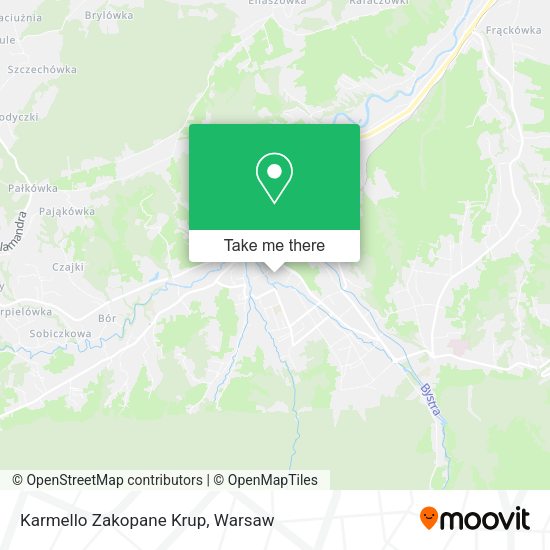 Karmello Zakopane Krup map