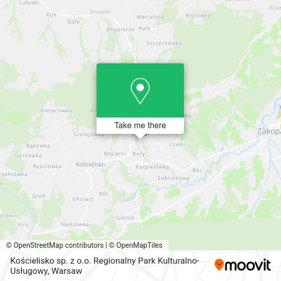 Kościelisko sp. z o.o. Regionalny Park Kulturalno-Usługowy map