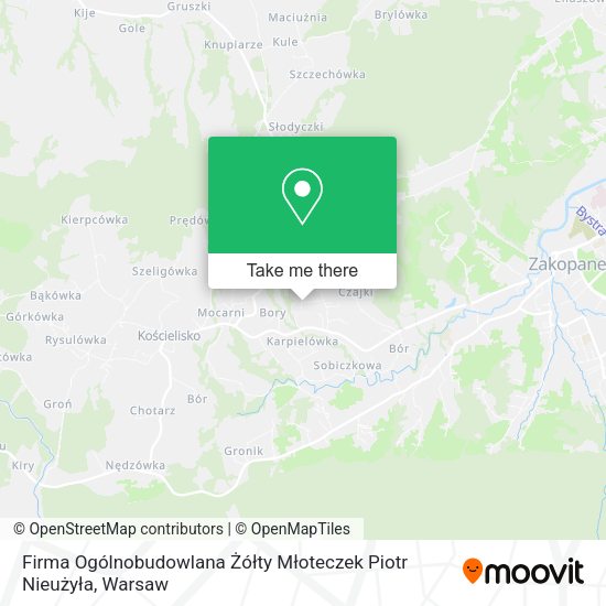 Firma Ogólnobudowlana Żółty Młoteczek Piotr Nieużyła map