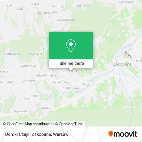 Карта Domki Czajki Zakopane