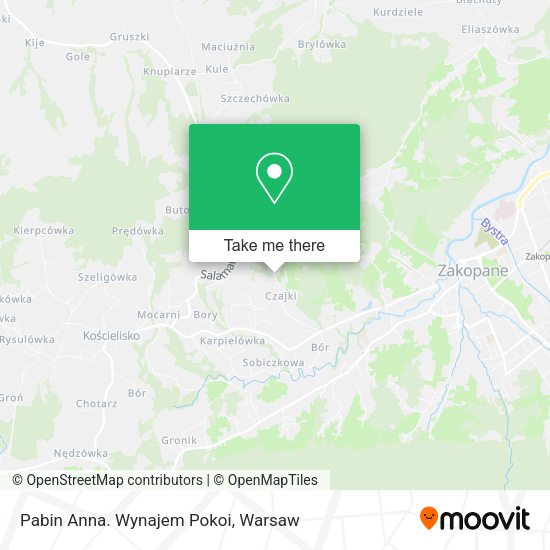 Pabin Anna. Wynajem Pokoi map