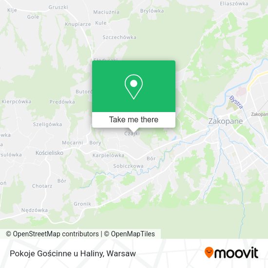 Pokoje Gościnne u Haliny map