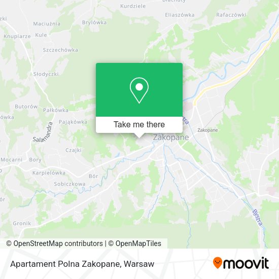 Apartament Polna Zakopane map