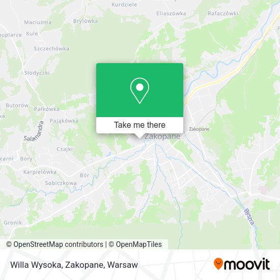 Willa Wysoka, Zakopane map