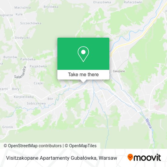 Карта Visitzakopane Apartamenty Gubałówka