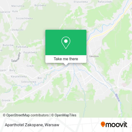 Aparthotel Zakopane map