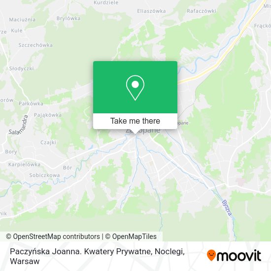 Paczyńska Joanna. Kwatery Prywatne, Noclegi map