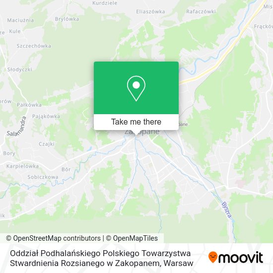 Oddział Podhalańskiego Polskiego Towarzystwa Stwardnienia Rozsianego w Zakopanem map