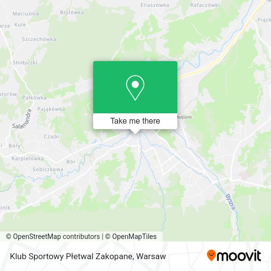 Klub Sportowy Płetwal Zakopane map