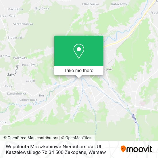 Wspólnota Mieszkaniowa Nieruchomości Ul Kaszelewskiego 7b 34 500 Zakopane map