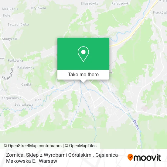 Карта Zornica. Sklep z Wyrobami Góralskimi. Gąsienica-Makowska E.