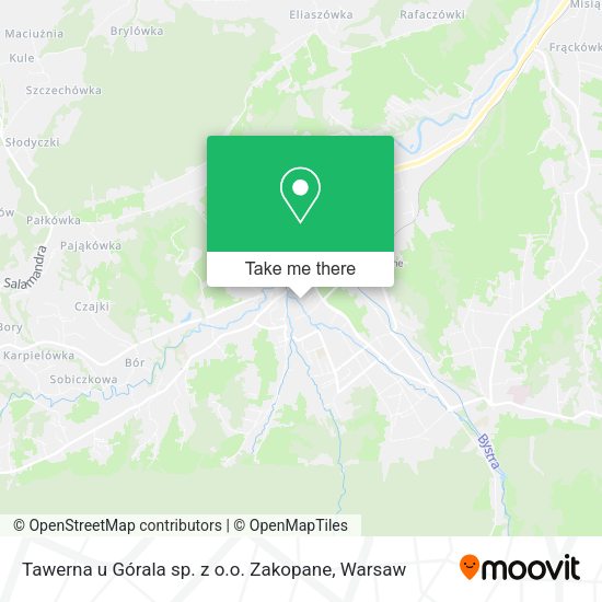 Карта Tawerna u Górala sp. z o.o. Zakopane