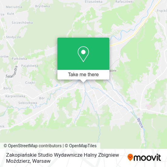 Zakopiańskie Studio Wydawnicze Halny Zbigniew Moździerz map