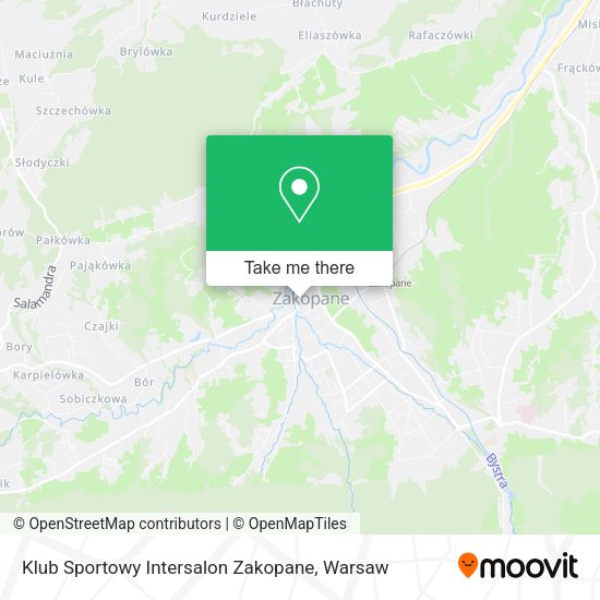 Klub Sportowy Intersalon Zakopane map