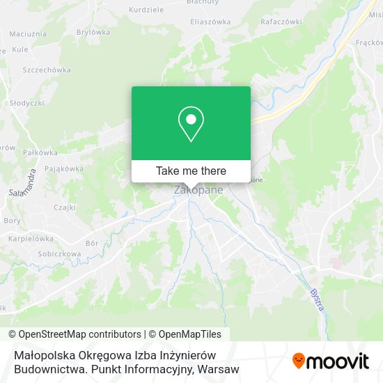 Małopolska Okręgowa Izba Inżynierów Budownictwa. Punkt Informacyjny map