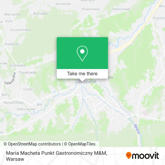 Карта Maria Macheta Punkt Gastronomiczny M&M
