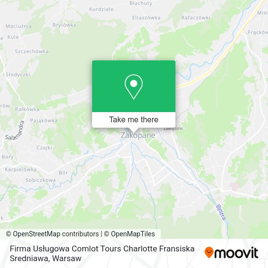 Firma Usługowa Comlot Tours Charlotte Fransiska Sredniawa map