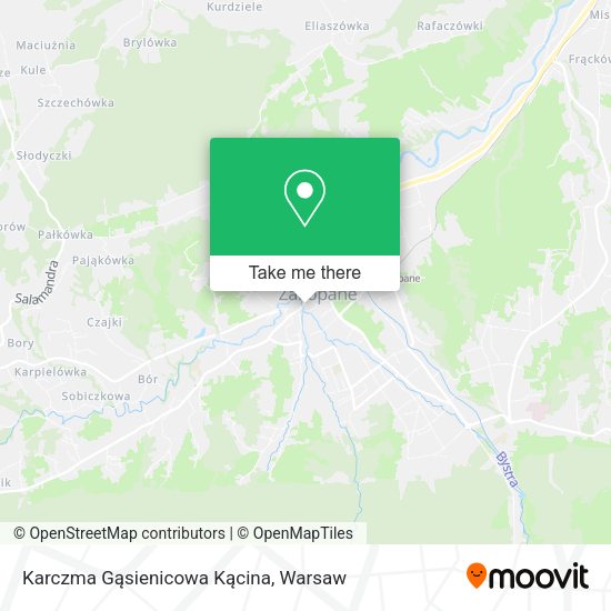 Карта Karczma Gąsienicowa Kącina