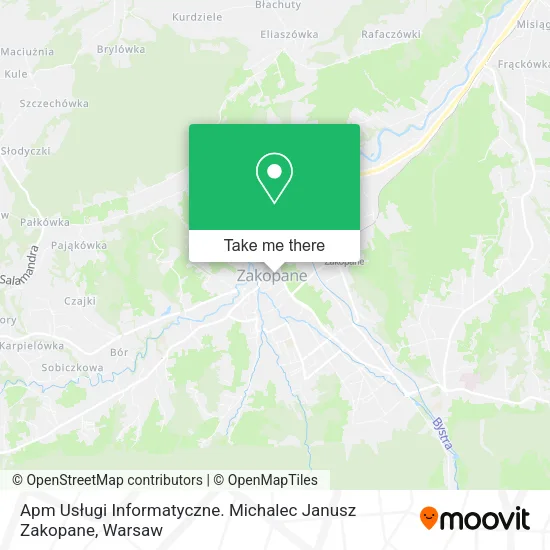 Карта Apm Usługi Informatyczne. Michalec Janusz Zakopane