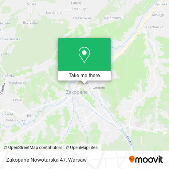 Zakopane Nowotarska 47 map