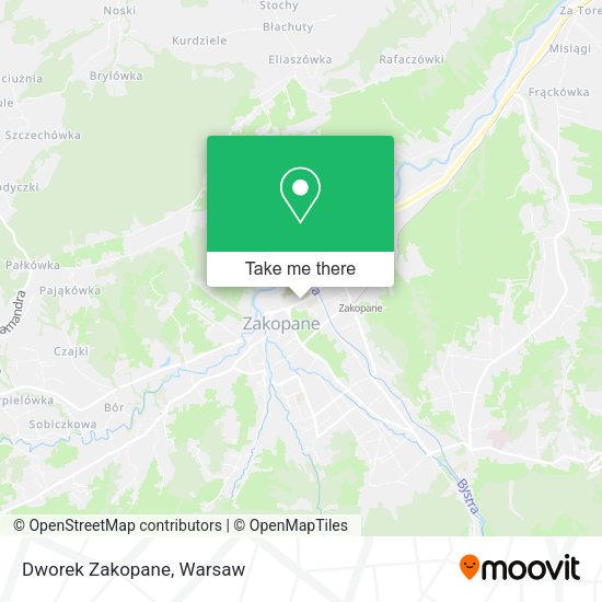 Dworek Zakopane map